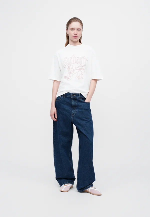 HACKWORK - T-Shirt print - white/cardinal