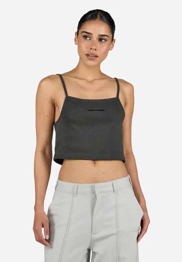 HAILE STRING TOP - Top - oil dyed anthracite