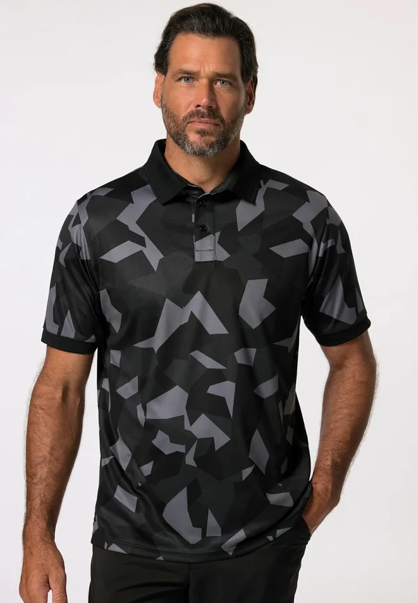HALBARM QUICKDRY CAMOUFLAGE - Poloshirt - black