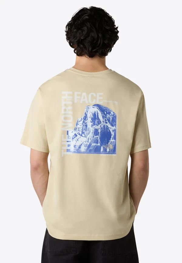 HALF DOME PHOTO  - T-Shirt print - gravel tnf white