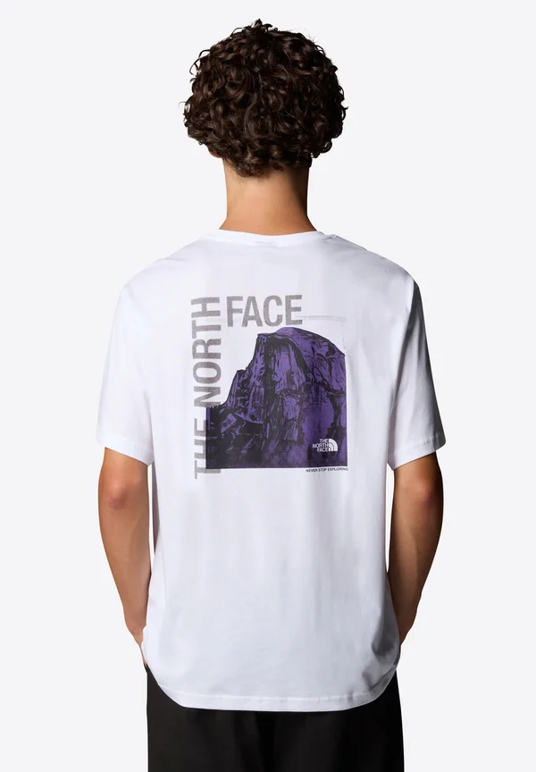 HALF DOME PHOTO  - T-Shirt print - tnf white tnf black pea