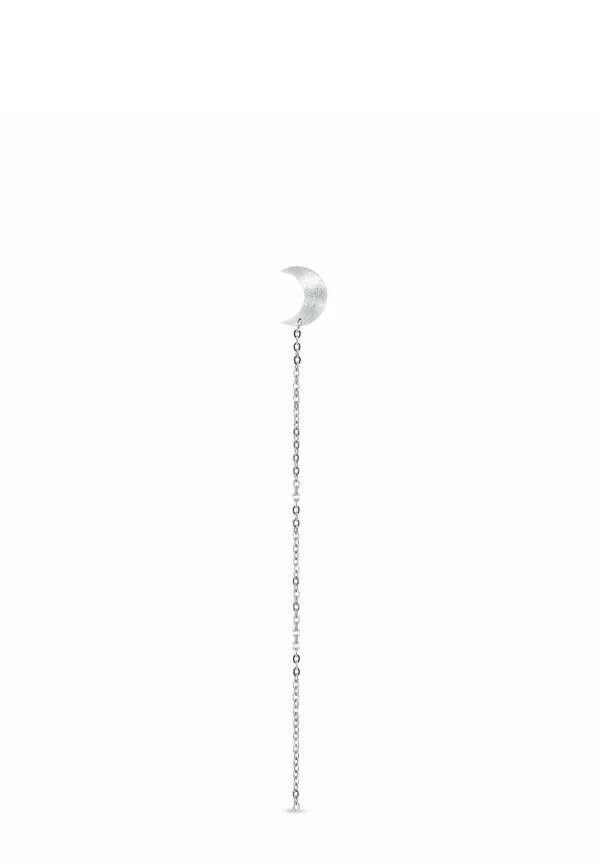 HALF MOON CHAIN STUD LEFT - Einzelner Ohrring - silver coloured