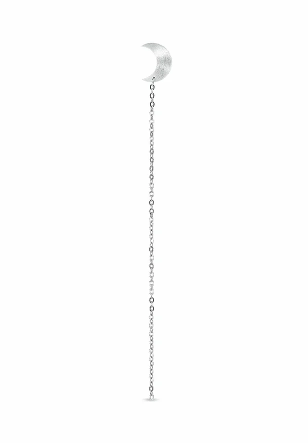 HALF MOON CHAIN STUD RIGHT - Einzelner Ohrring - silver coloured