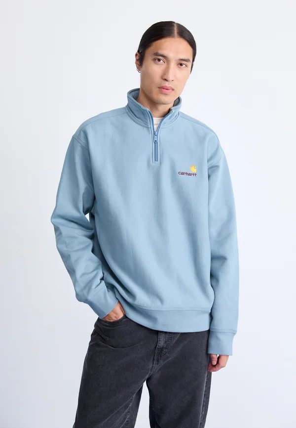 HALF ZIP AMERICAN SCRIPT - Sweatshirt - citadel