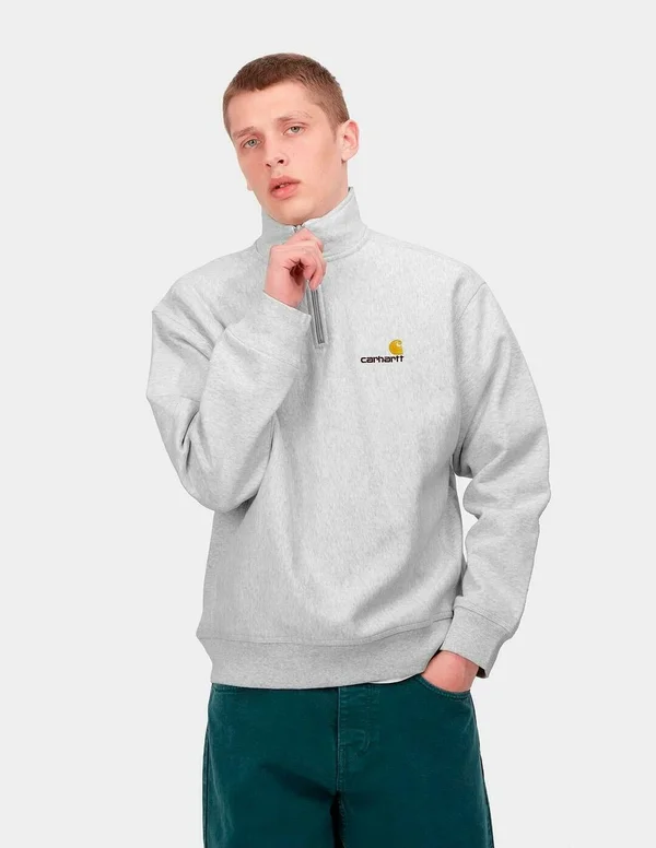 HALF ZIP AMERICAN SCRIPT - Sweatshirt - grey