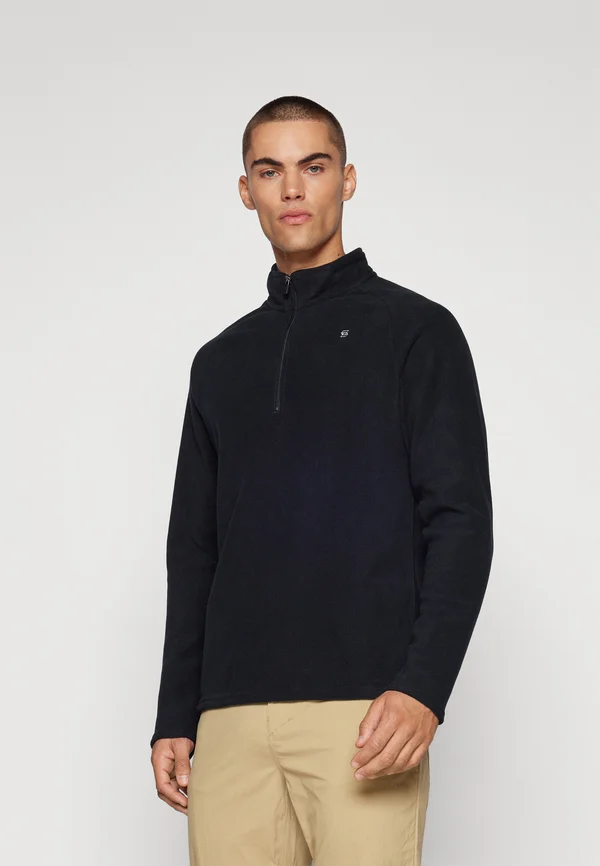HALF ZIP - Fleecepullover - black