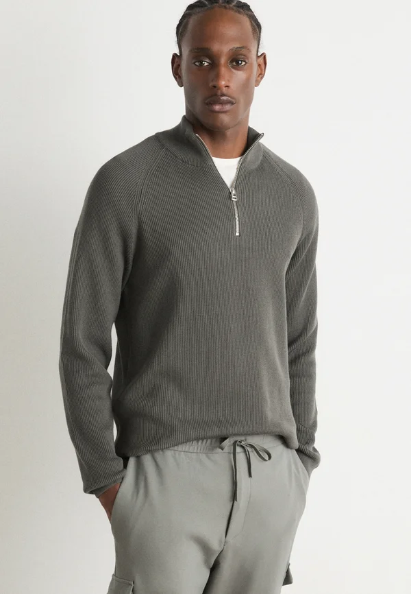 HALF ZIP - Strickpullover - beluga