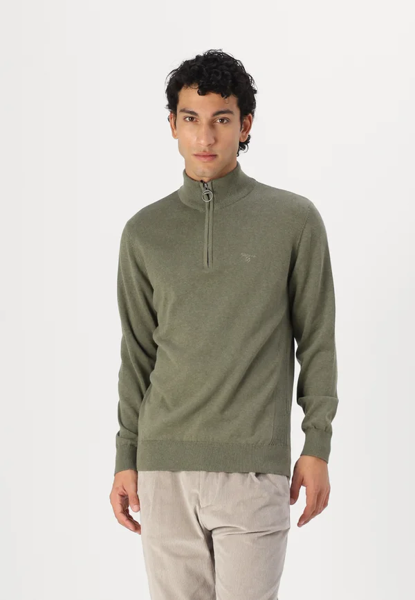 HALF ZIP - Strickpullover - green slate
