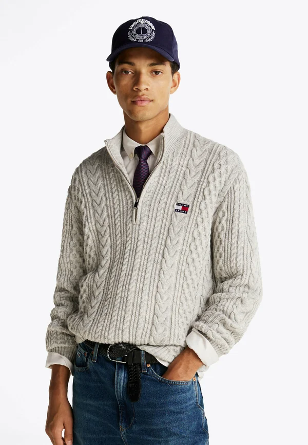 HALF-ZIP - Strickpullover - grey htr