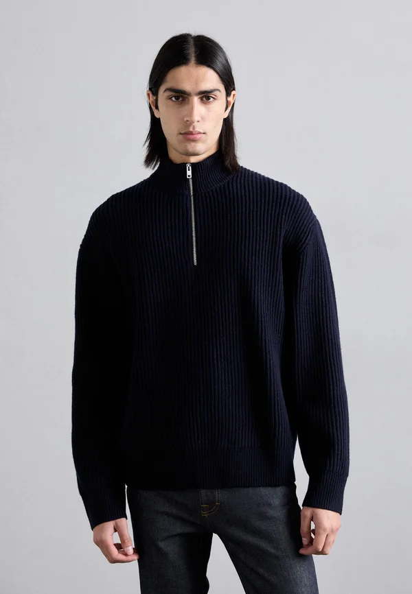 HALF ZIP  - Strickpullover - navy