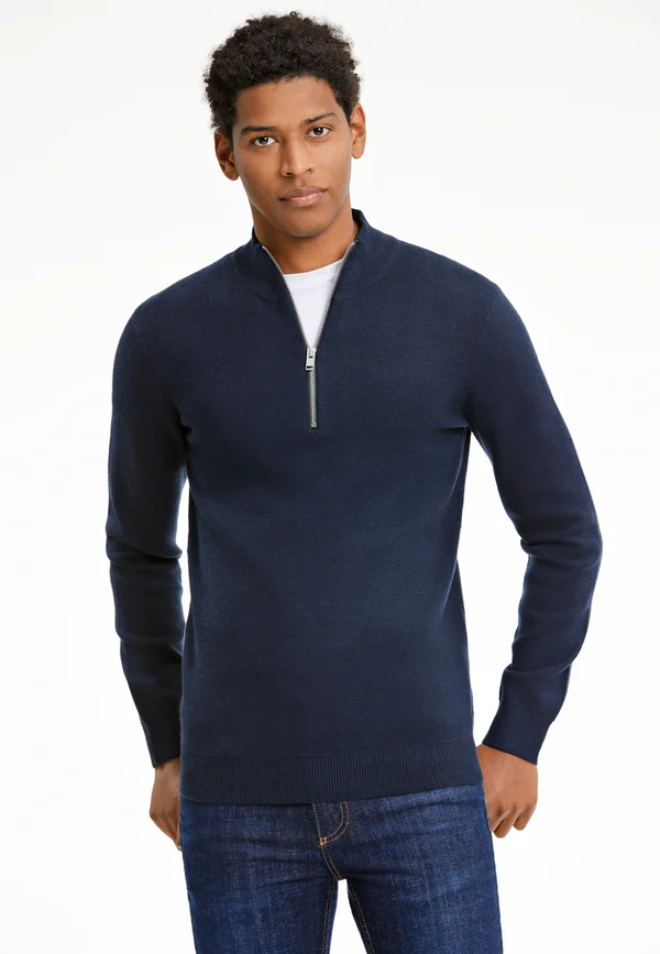 HALF ZIP - Strickpullover - navy