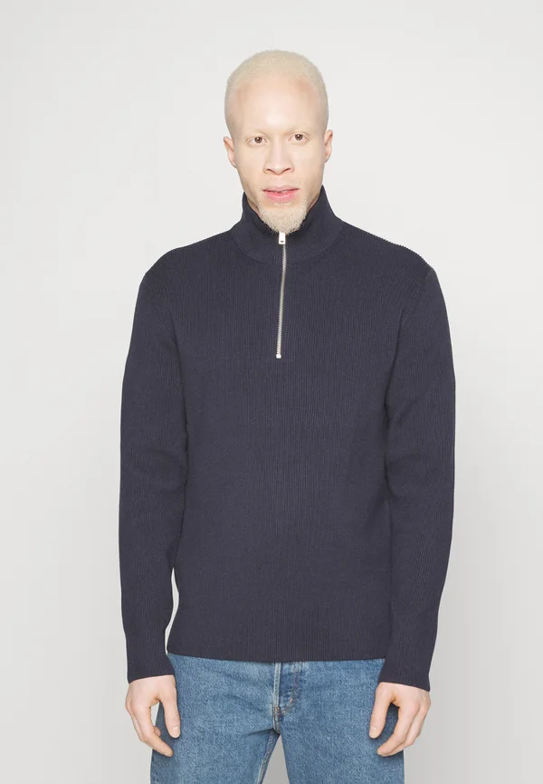 HALF ZIP  - Strickpullover - navy