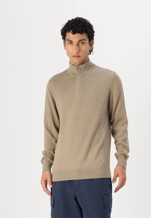 HALF ZIP - Strickpullover - vintage khaki