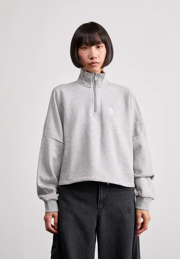 HALF ZIP - Sweatshirt - medium grey heather