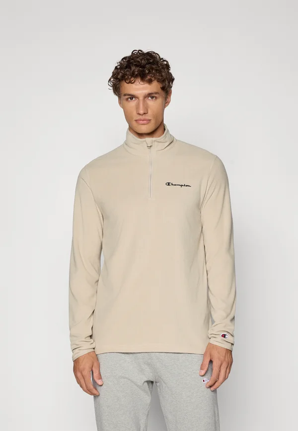 HALF ZIP TOP - Fleecepullover - beige