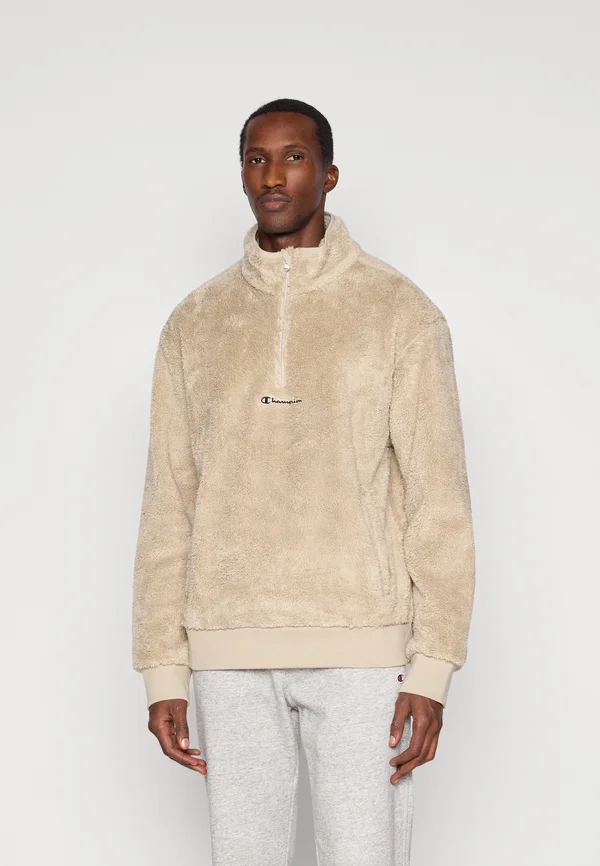 HALF ZIP TOP - Fleecepullover - beige