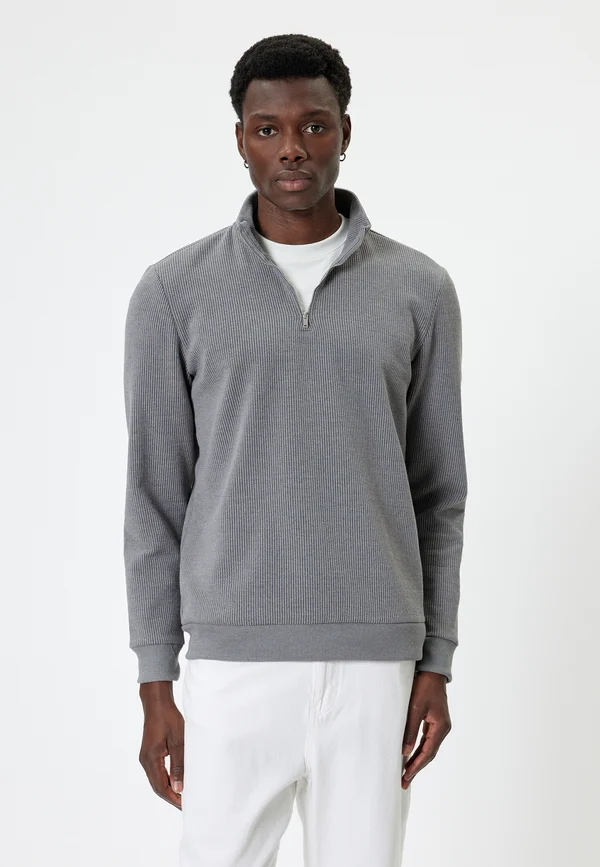 HALF ZIPPER - Strickpullover - anthracite