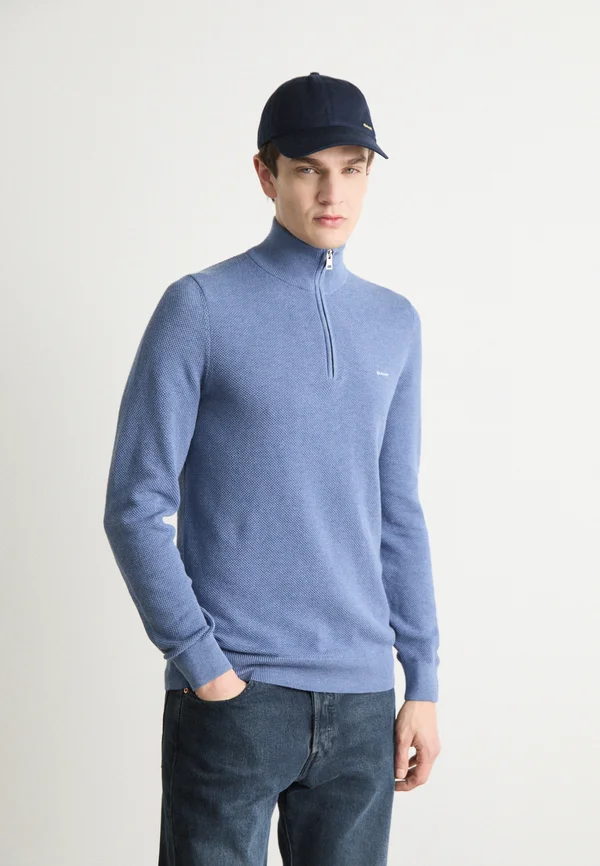 HALFZIP - Strickpullover - denim blue melange