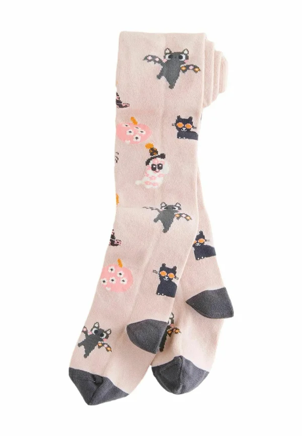 HALLOWEEN CHARACTER  - Strumpfhose - light pink and charcoal grey