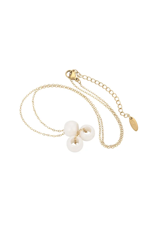Halskette - gold-coloured, white