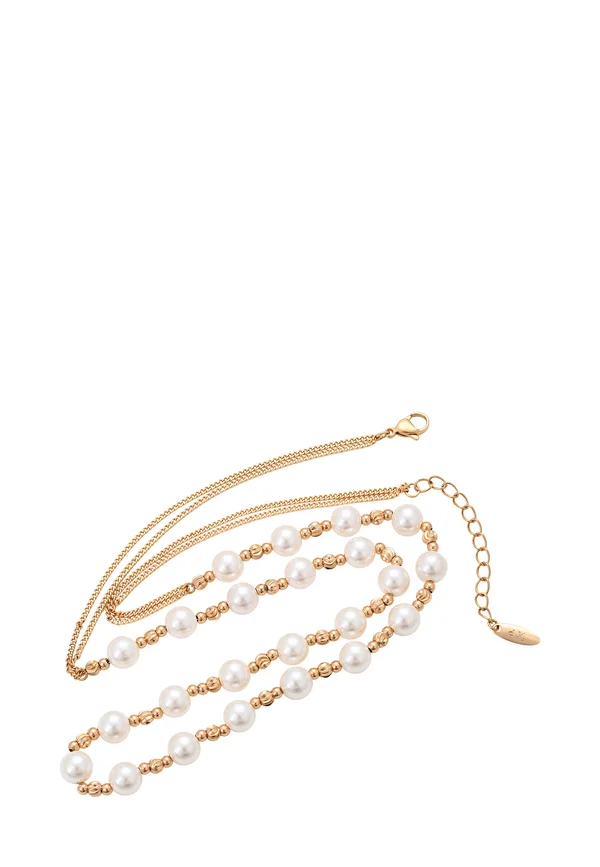 Halskette - gold-coloured/white