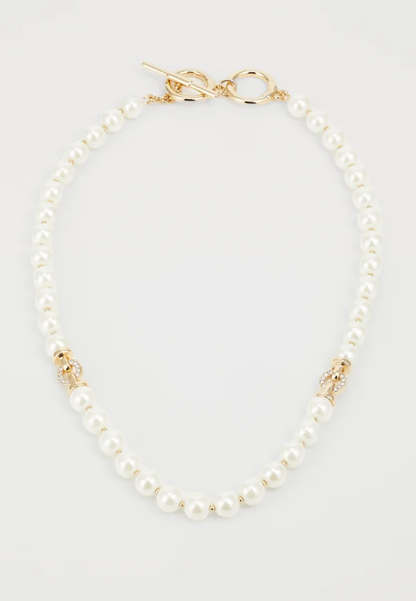 Halskette - gold-coloured/white