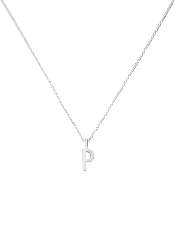 HALSKETTE MIT KLEIN INITIAL CHARM SILBER (A-Z) - Halskette - silver coloured