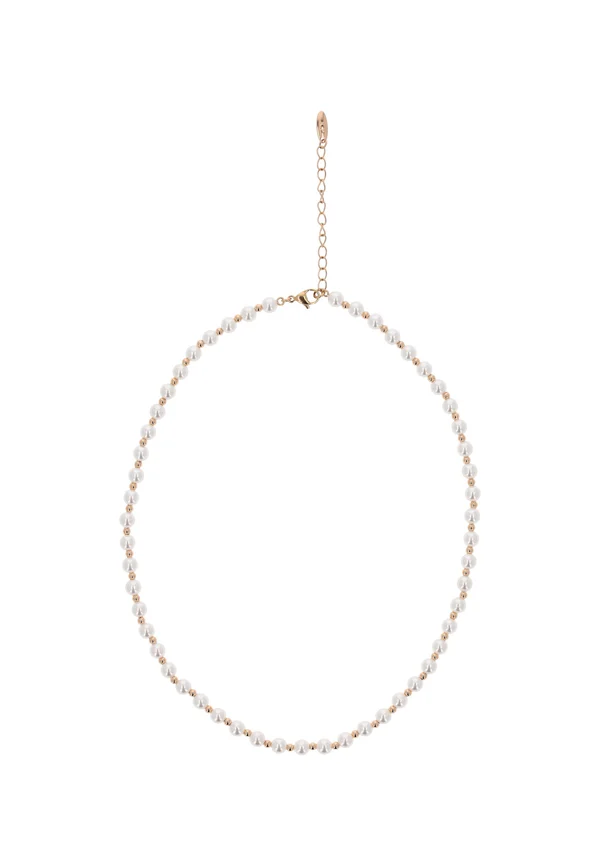 Halskette - rose gold white