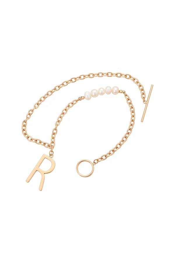 Halskette - rose gold white