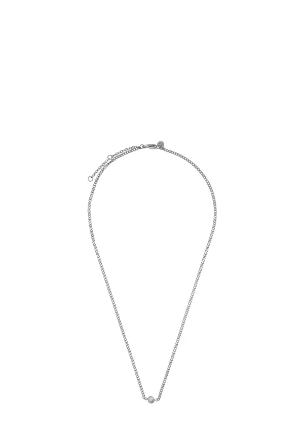 Halskette - silberfarben poliert