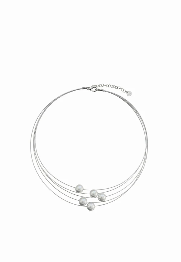 Halskette - silberfarben poliert