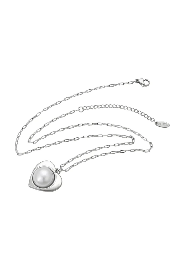Halskette - silver-coloured white