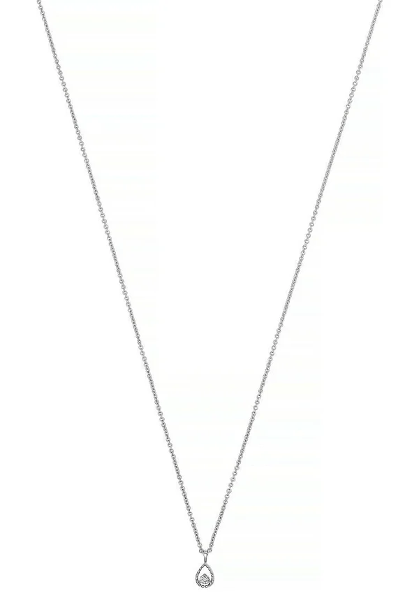 Halskette - weißgoldfarben