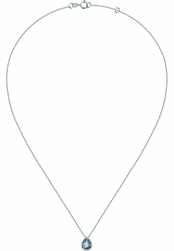 Halskette - weißgoldfarben