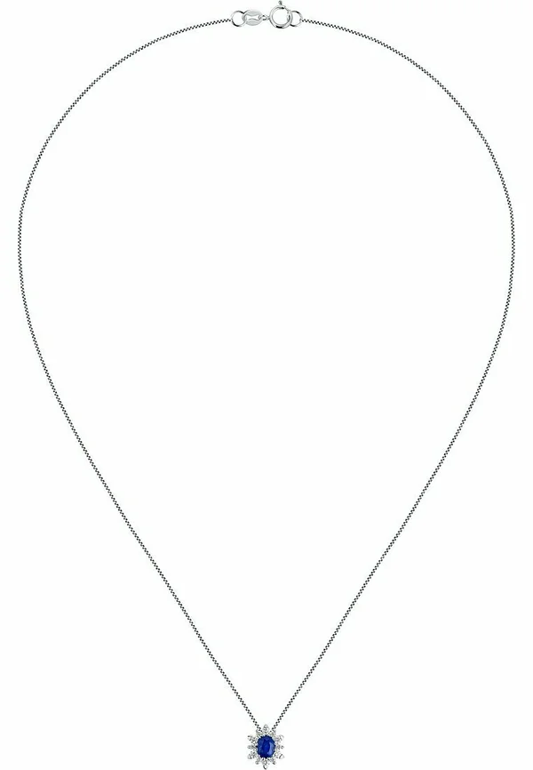 Halskette - weißgoldfarben