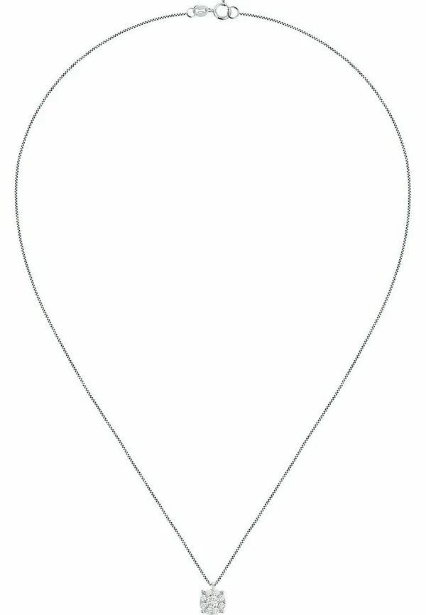 Halskette - weißgoldfarben