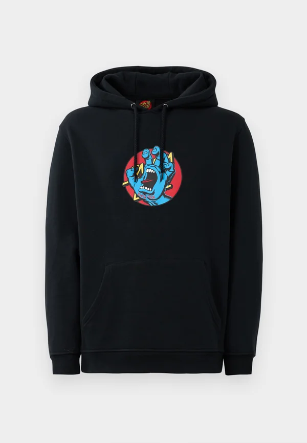 HAND DOT FRONT HOOD UNISEX - Sweatshirt - black