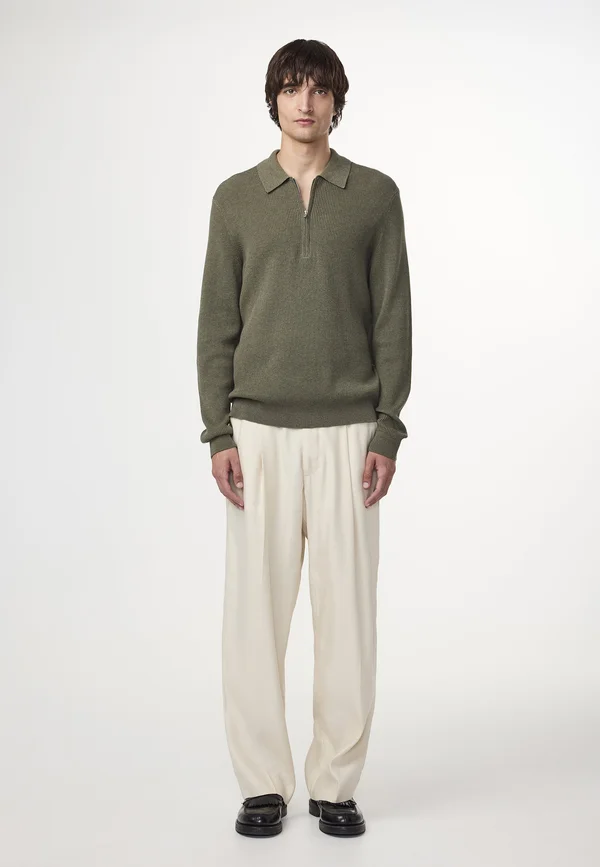 HANSIE LS ZIP 6600 - Strickpullover - capers