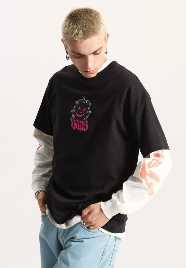 HAPPY SPIKE - T-Shirt print - black