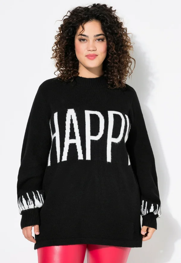HAPPY-STATEMENT, BALLON - Strickpullover - black
