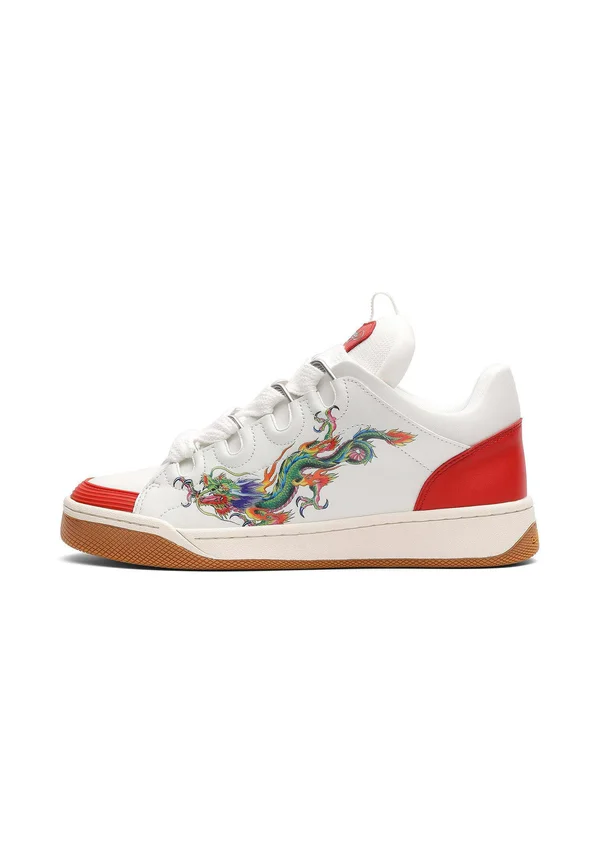 HARDFLIP LOW - DRAGONS - Skateschuh - white/red
