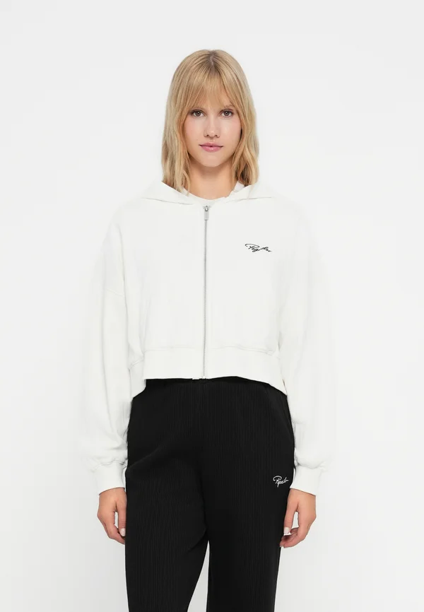 HARLIEN OVERSIZED STRUCTURED - Sweatjacke - warm white