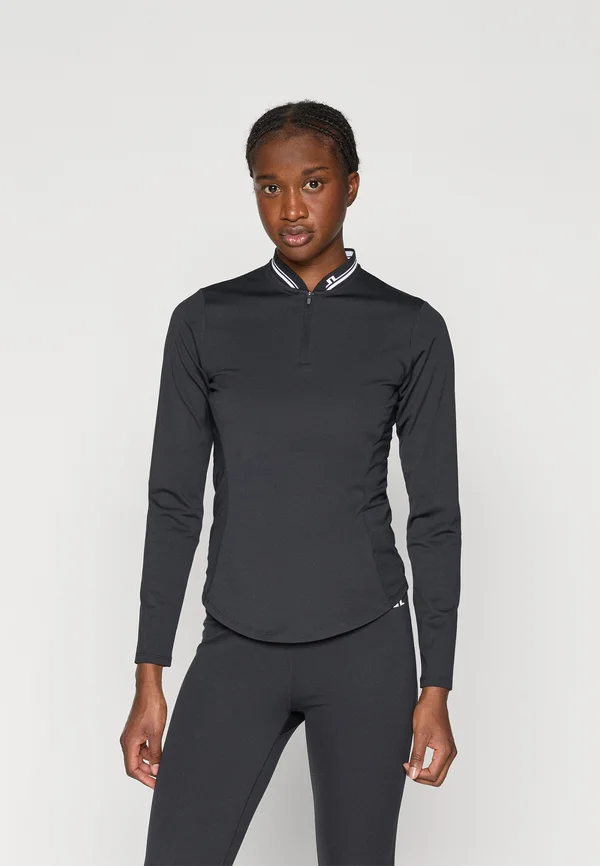 HARPER QUARTER ZIP MID LAYER - Langarmshirt - black