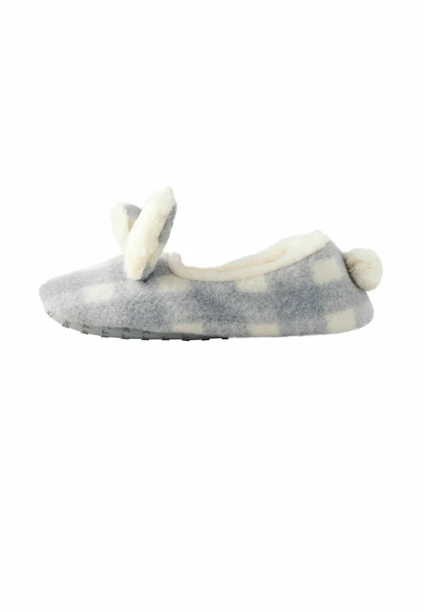 Hausschuh - grey check bunny