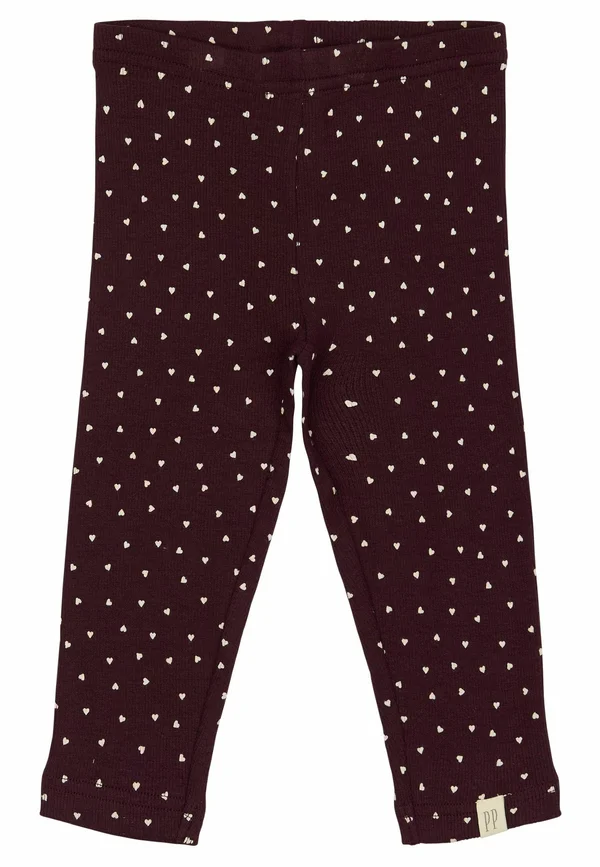 HEART - Leggings - Hosen - dark grape white