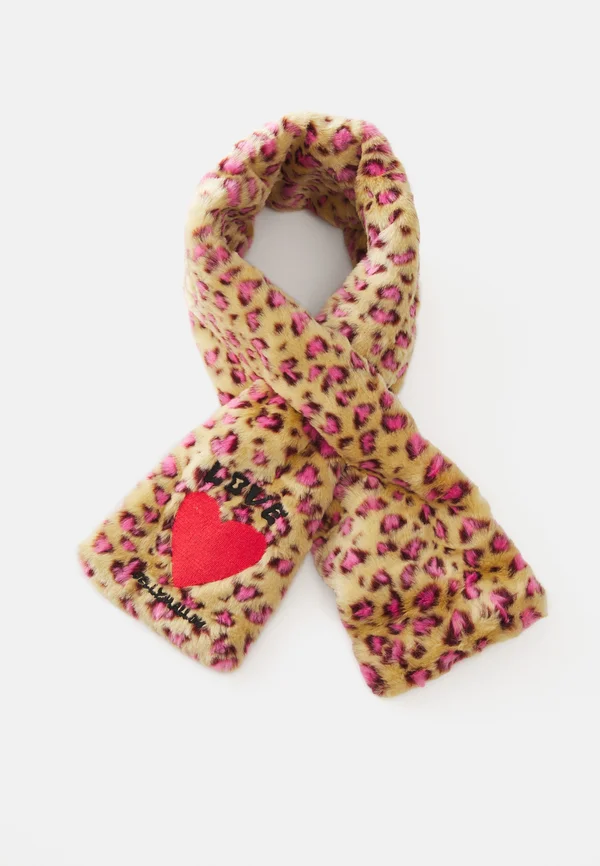 HEART LEOPARD SCARF UNISEX - Schal - brown