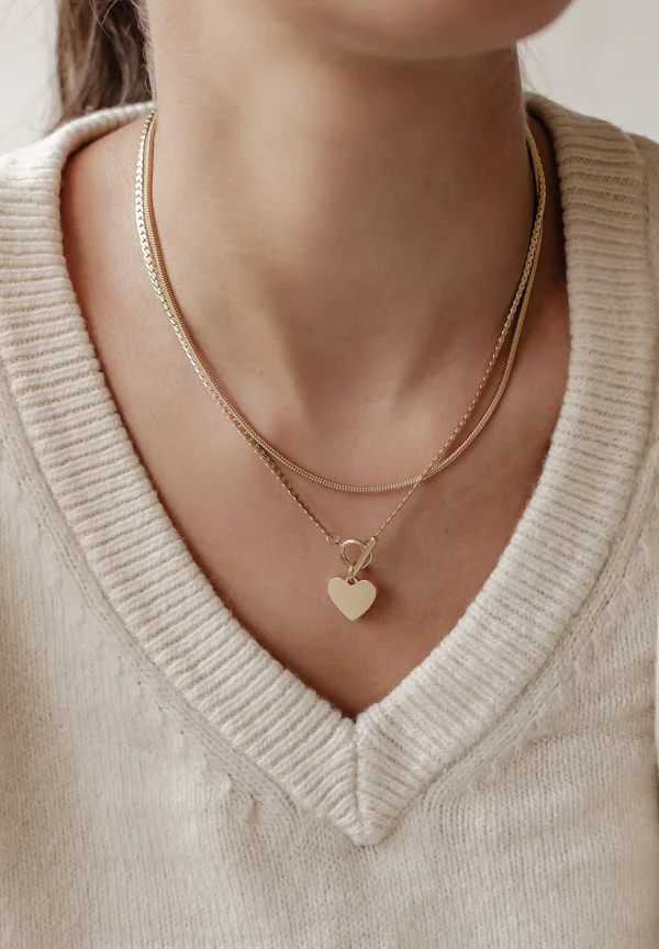 HEART SET - Halskette - gold-coloured