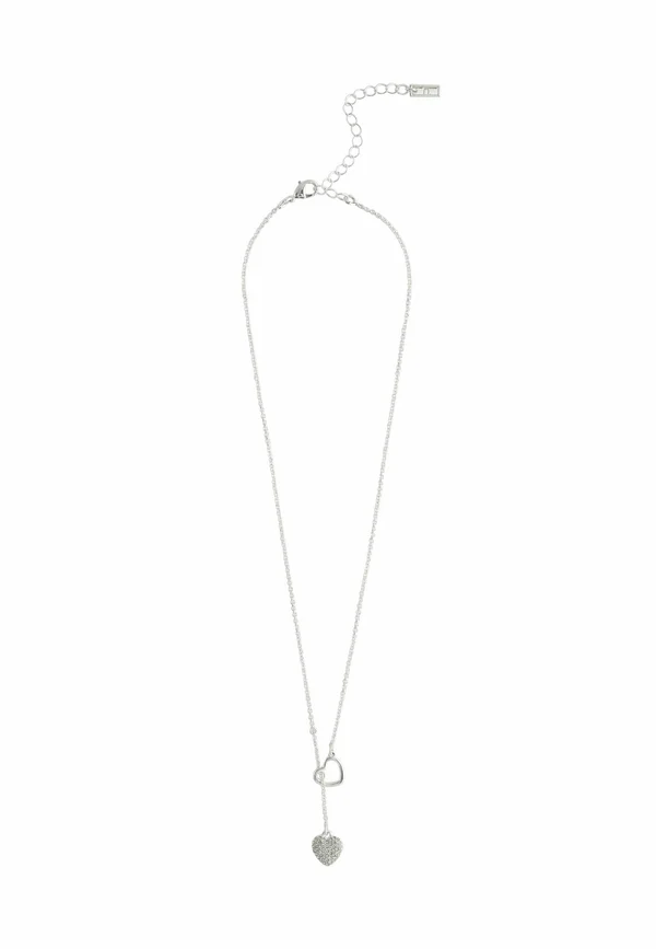HEART THREAD THROUGH LARIAT  - Halskette - silver tone