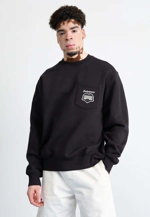 HEART TRAIN POCKET - Sweatshirt - black