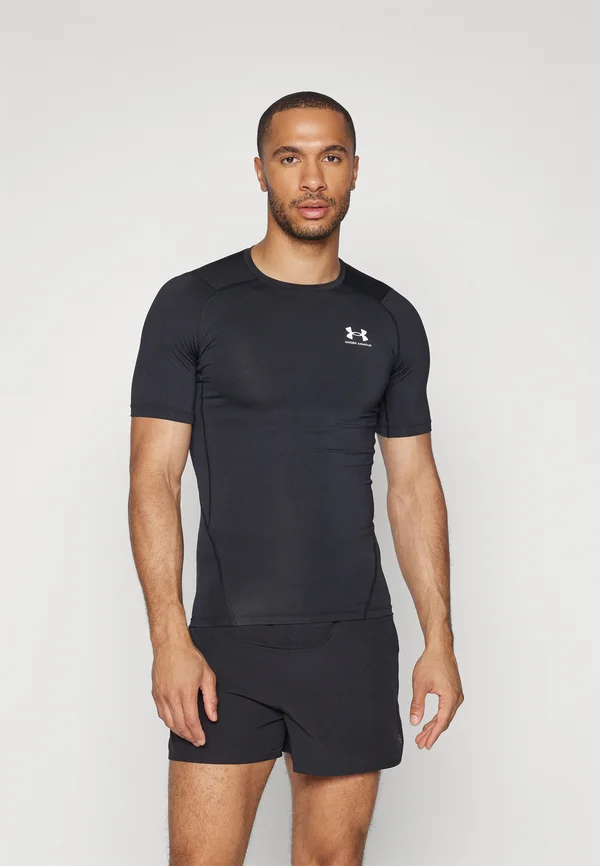 HEATGEAR ARMOUR COMPRESSION - Sport T-Shirt - black/white